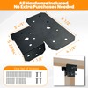 EONECROSS 2 Set Heavy Duty Steel T-Shaped Post to Beam