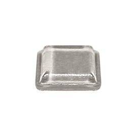Dulles Glass Square Clear Rubber Table Top Bumpers - Adhesive - 1 Box - 11 pcs