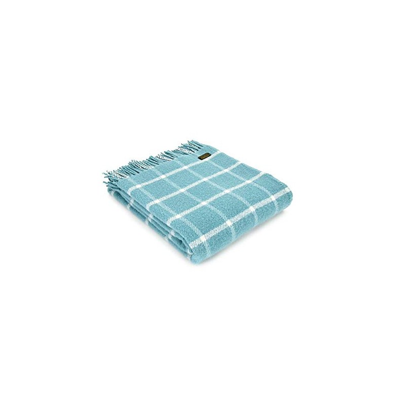 Tweedmill Textiles 100% Pure Wool Blanket Chequered Check Throw Design