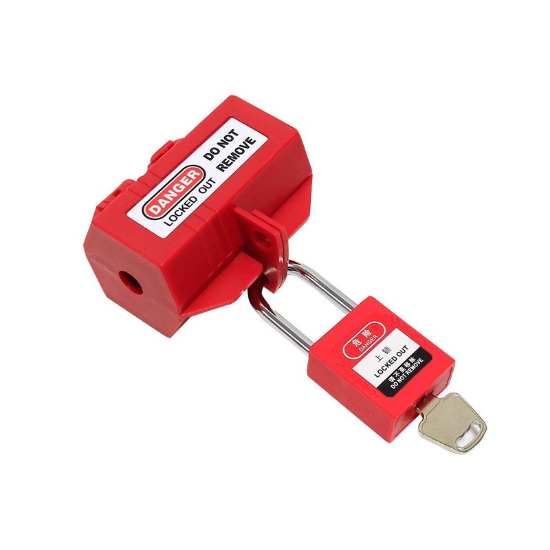 POFET Red Plug Lockout Tagout 65x65x118mm/2.5x2.5x4.6inch inch Plug Lockout Device
