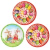 com-four® 3x Easter plates made of melamine - decorative plates