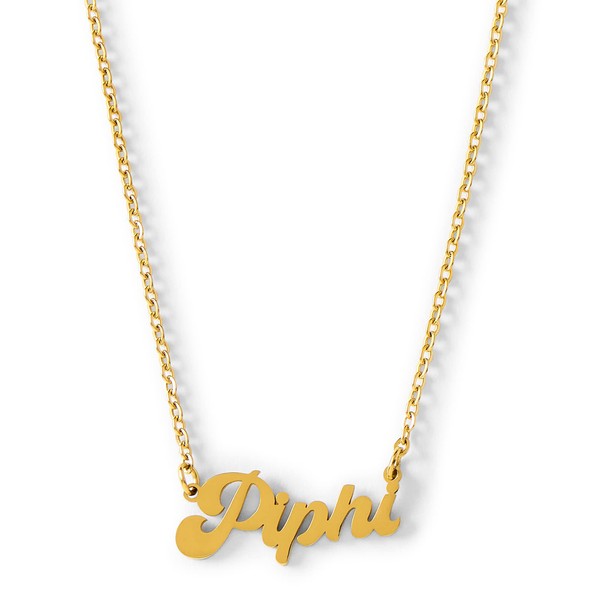 Sorority Shop Pi Beta Phi Necklace — Retro Font Design
