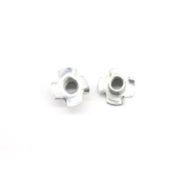 binifiMux M8 4 Pronged Tee Nut T-Nuts w/Zinc Plated,Carbon Steel, Pack of 50