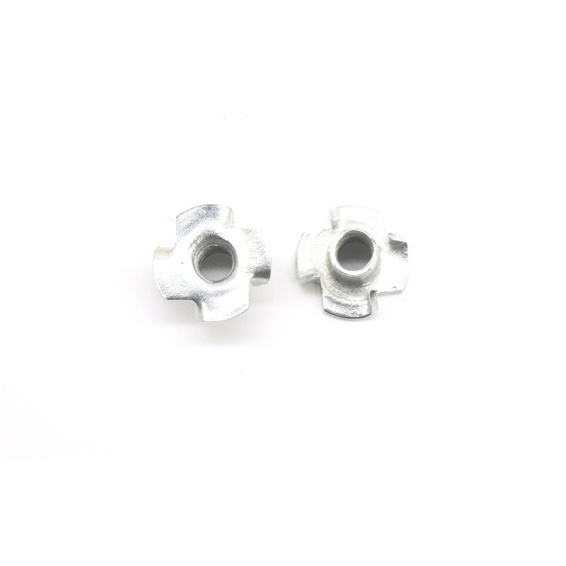binifiMux M8 4 Pronged Tee Nut T-Nuts w/Zinc Plated,Carbon Steel,