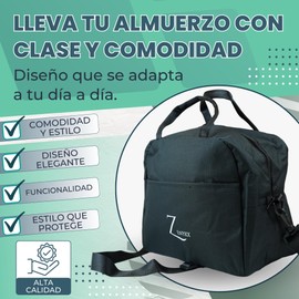 ZENYKX® Kühltasche für Lebensmittel | Lebensmitteltasche aus Polyester mit Premium-Aluminium-Isolierung | Kühltasche für Arbeit, Büro, Reisen und Picknick.