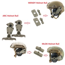 HEARFALCOM Tactical Helmet ARC Rail Adapter Accessories Compatible with Walker's Earmuffs (Walkers Razor,Walkers Razor Digital) (DE)