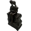 Haute Collage Couple Sitting On a Rock Romantic Sculpture (Bronze,