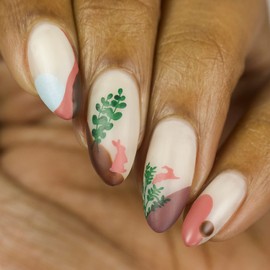 Whats Up Nails - A025 Silhouette Menagerie Stamping Plate for Nail Art Design