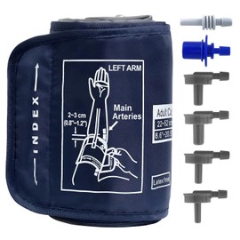 Extra Large Blood Pressure Cuff, 22-52CM Blood Pressure Monitors Cuff Adjustable XL Compatible with Other BP Monitors for Adult with Big Arms Women Men, 6 Connectors (BP Cuff Included Only)