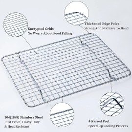 Aisoso Cooling Rack For Baking, Baking Rack With 18/8 Stainless Steel