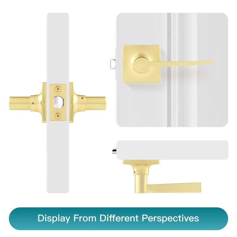 Heittis 5 Pack Keyless Door Handle Set Passage Door Lever