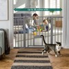 Babelio 29-48" Extra Wide Baby Gate with Adjustable Cat Door,