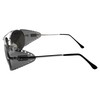 Global Vision Eyewear Aviator Z87 Motorcycle Sunglasses Silver Frames Smoke