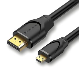 Micro HDMI Cable, Mindpure Micro HDMI to HDMI Cable, Micro HDMI to HDMI Converter Cable, Two-Way Transmission, Heavy Duty Gold Plated Connector, High Speed, 4K 60Hz, 3D, HDR, ARC, 18Gbps, 1080P, HDMI