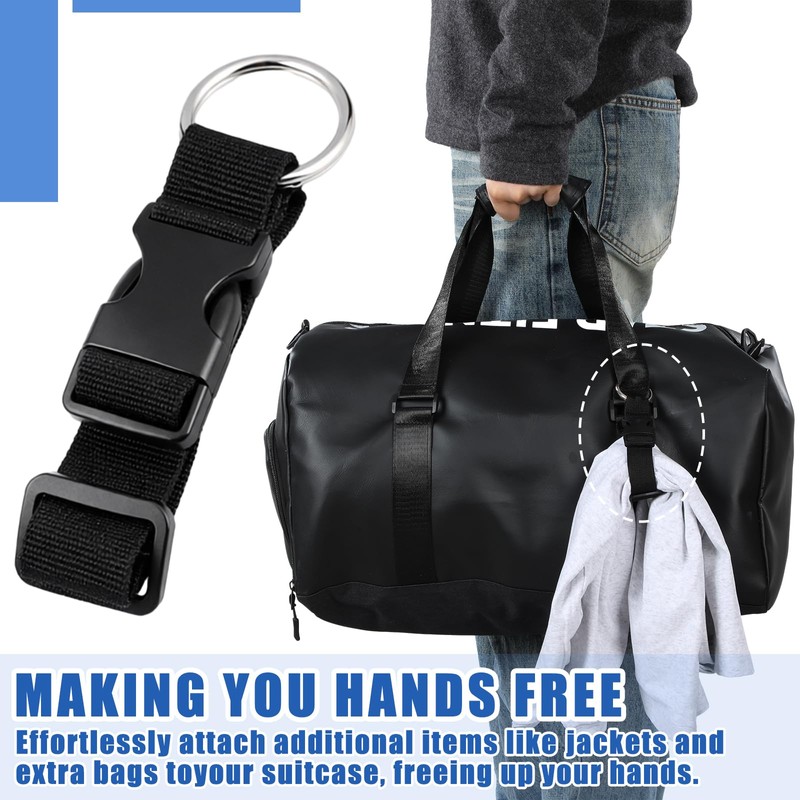 Sadnyy 6 Pack Luggage Straps for Suitcases, Adjustable Travel Belt