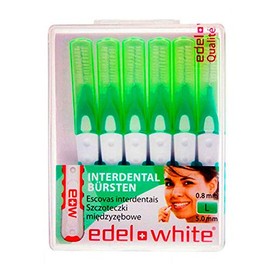 edel+white ID7 Interdentalbürsten L 0,8 mm I 6 x Zahnzwischenraumbürsten zur gründlichen und sanften Zahnreinigung besonders enger Zahnzwischenräume