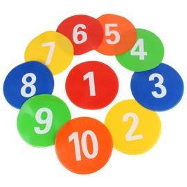 VGEBY 1 x Football Training Markers 10pcs Speed Training Flat Discs with Number Markers