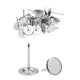 Silver Heavy Duty Thumb Tacks, Extra Long Push Pins for Upholstery, Carpets, and Wood Surfaces, 100Pcs