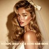 nooepc NOOEPC - Gemas doradas para el rostro, purpurina para