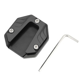 Keenso Almohadilla para Pata de Moto,Aleación de Aluminio de Placa de Extensión de Soporte Lateral Accesorios Motocicleta