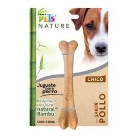 Fancy Pets Juguete Hueso Chico de Bambú Sabor Pollo para Perros 13 cm