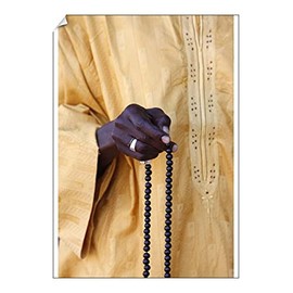 A1 Poster of Muslim with Prayer Beads, Abene, Casamance, Senegal, West Africa, Africa (4266847)