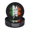 St Patricks Day Irish Shamrock Coasters for Drinks with Holder