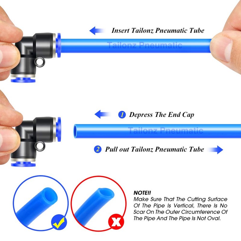 TAILONZ PNEUMATIC Angle 12 mm Pipe AD Push to Connect