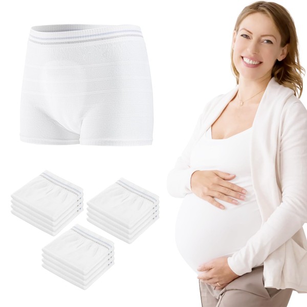 12 Pack Mesh Underwear Postpartum High Waist,Washable,Breathable C-Section Underwear for