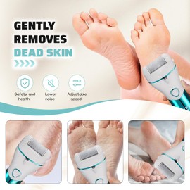 Electric Feet Callus Remover Foot File Electric Callus Remover Feet Portable Professional Pedi Feet Care for Dead Skin Callous Remover Tool 2 Speed Waterproof Pedicure Foot File Kit 5688Blue