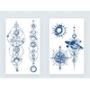 GZ395 396 Temporary Compass Tattoo Planet Tattoo Sun and Moon