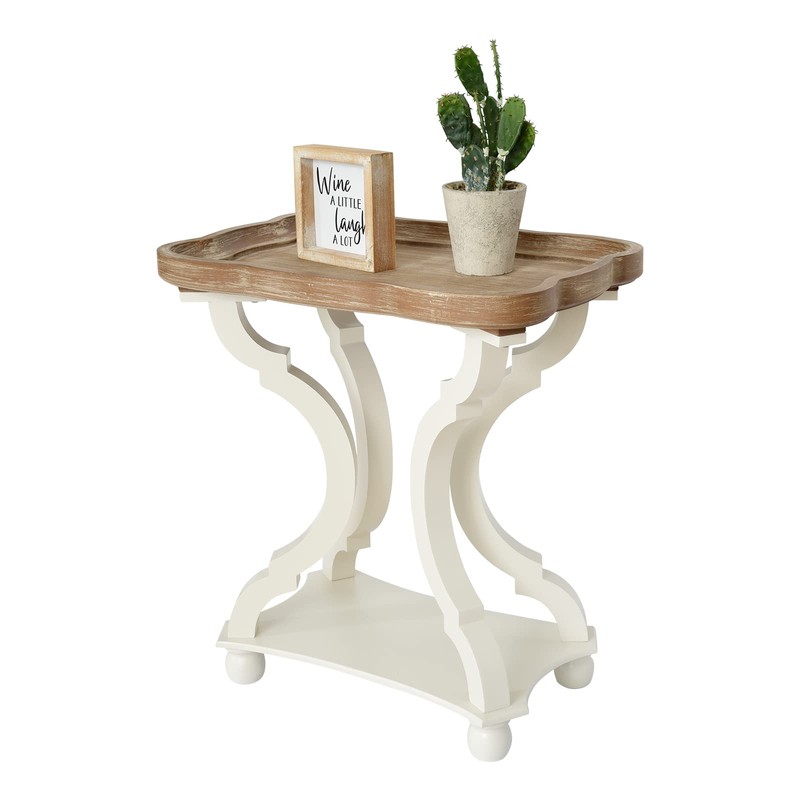 Elesuli Accent Wood Farmhouse End Table Side Tables Nightstand Natural