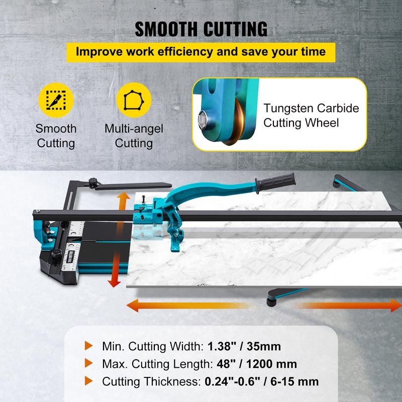 VEVOR Tile Cutter, 48 Inch Manual Tile Cutter, Tile Cutter