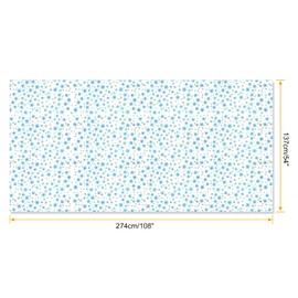 ELECLAND Christmas Snowflakes Tablecloth Plastic Christmas Snowflakes Table Cover 137cmx274cm Winter Party Tablecloth Rectangle Table Cover for Christmas Party Decor, Winter Holiday Home Decorations
