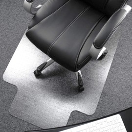 Floortex Polycarbonate Chair Mat with Lip 48" x 53" for Plush Pile Carpets
