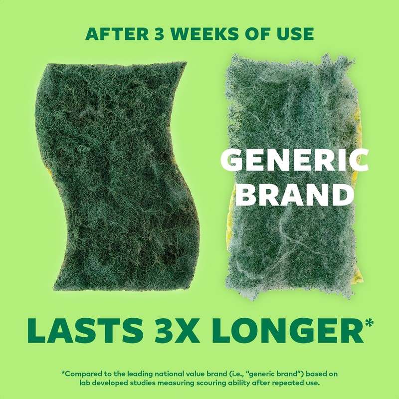 Scotch-Brite Heavy Duty Scrub Sponges: 24-Pack (Yellow and Green)