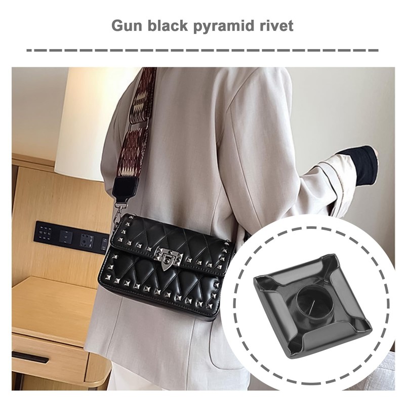 SING F LTD 200pcs Pyramid Rivets Spike Square Studs Rivets