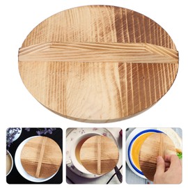 HOLIDYOYO Wok Lid for 5-inch Woks, Small Pan Pot Lid Japanese Pot Cover Chinese Wok Cover Skillet Lid with Handle Wood Tamagoyaki Pan Lid Spill Stopper Lid for Kitchen