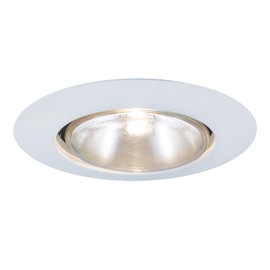 Jesco Lighting TM601WH 6-Inch Aperture Line Voltage Trim Recessed Light, Open Trim Ring, White Finish