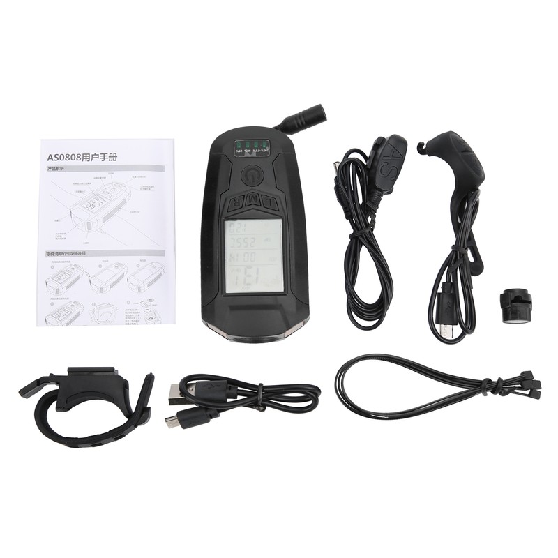 USB Bicycle Flashlight LED Computer Horn Light Bike Front Light