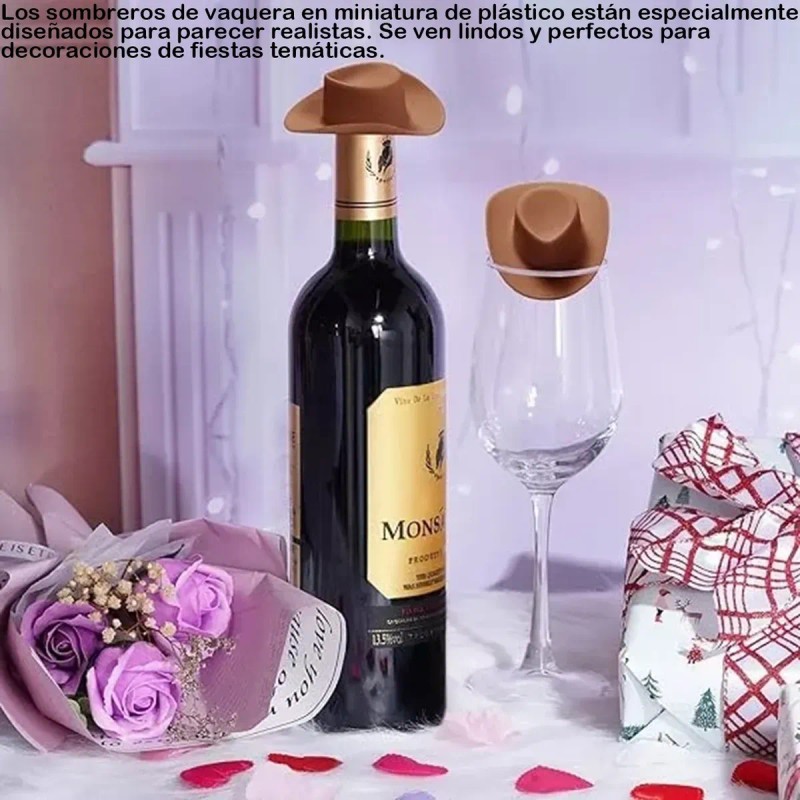100 Piezas Mini Sombrero De Vaquero Occidental Pequeño