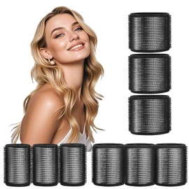 HYOUJIN 9p Self-Grip Ceramic Ion Heated Hair Rollers Set Long or Short Hair for Salon Quality Blowout (Black) (60mm 48mm 36mm) Black-9pcs Color / HYOUJIN 9p 셀프 그립 세라믹 이온 온열 헤어 롤러 살롱 품질의 블로우아웃을 위한 긴 머리 또는 짧은 머리를 세트 (블랙) (60mm 48mm 36mm) Black-9pcs Color