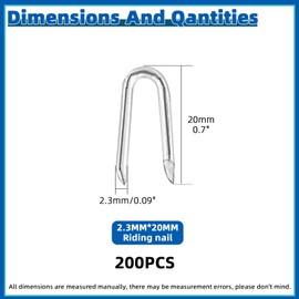 Glarks 151Pcs 3 Sizes Fence Staples Fencing Pliers with Hammerhead Set, Steel Wire Fence Staples Heavy Duty Galvanized Wire Staples U Shaped Nails U Staples for Woven Fencing and Wire Mesh
