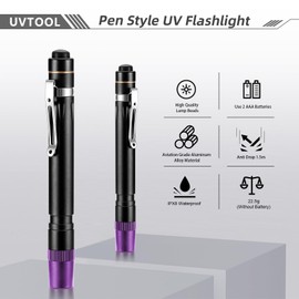 OA2 UV Flashlight 365nm (Pocket Size, black)