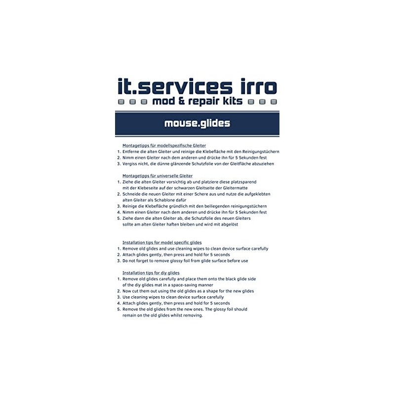 IT-Services Irro 2 x Sets Glides / Mouse Glides Suitable