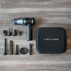 Limitless 2-in-1 Portable Cordless Powerful 3-Mode 14000Pa Handheld Vacuum & Air Blower/Pump with Carrying Case + Attachments