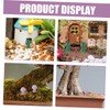 Outanaya Realistic Stone Mushroom Sculptures 4 Pack Mini Mushroom Statues