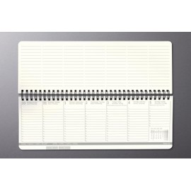 SIGEL C2682 Desk Calendar Landscape Calendar 2026, Large, Dark Blue, Hard Cover, 2 Pages = Bottom Week/Top Note Page, 132 Pages, for Standing, Made from Sustainable Paper, Conceptum