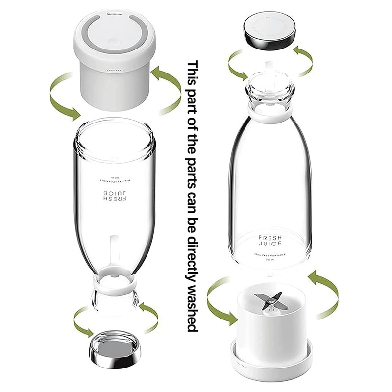 Personal portable blender, designed for making shakes and smoothies, equipped