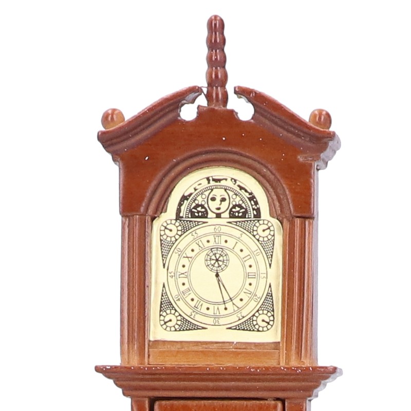 1/12 Dollhouse Miniature Grandfather Clock Wooden Mini Model Furniture Accessory